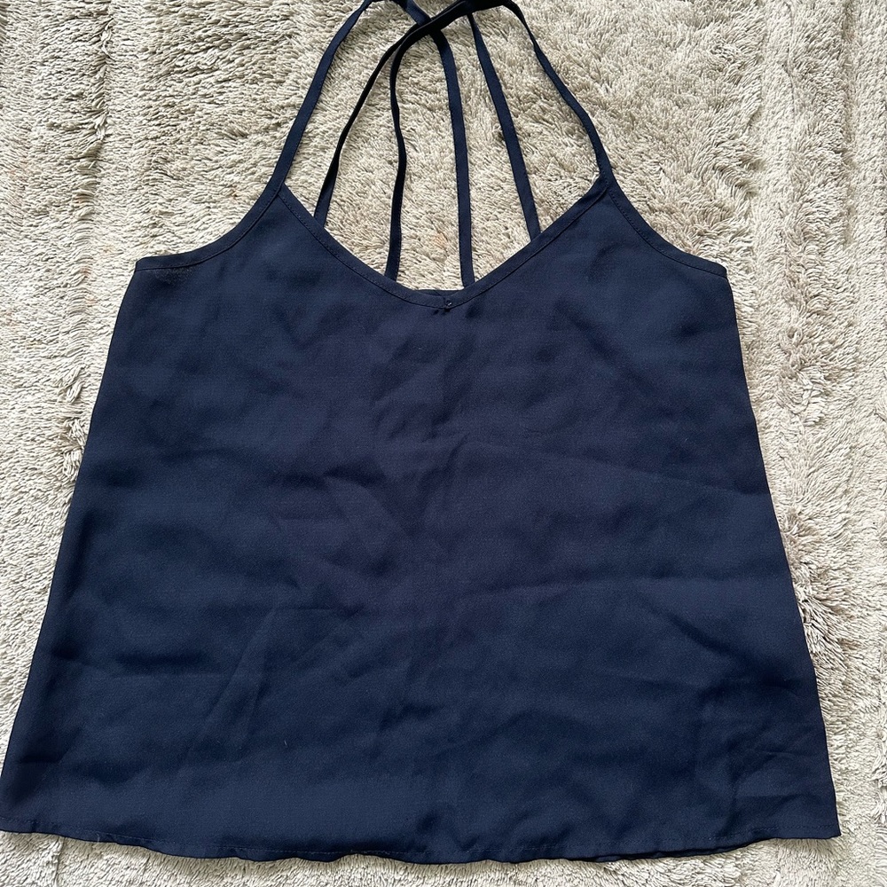 Hollister Cross Back Tank Navy
